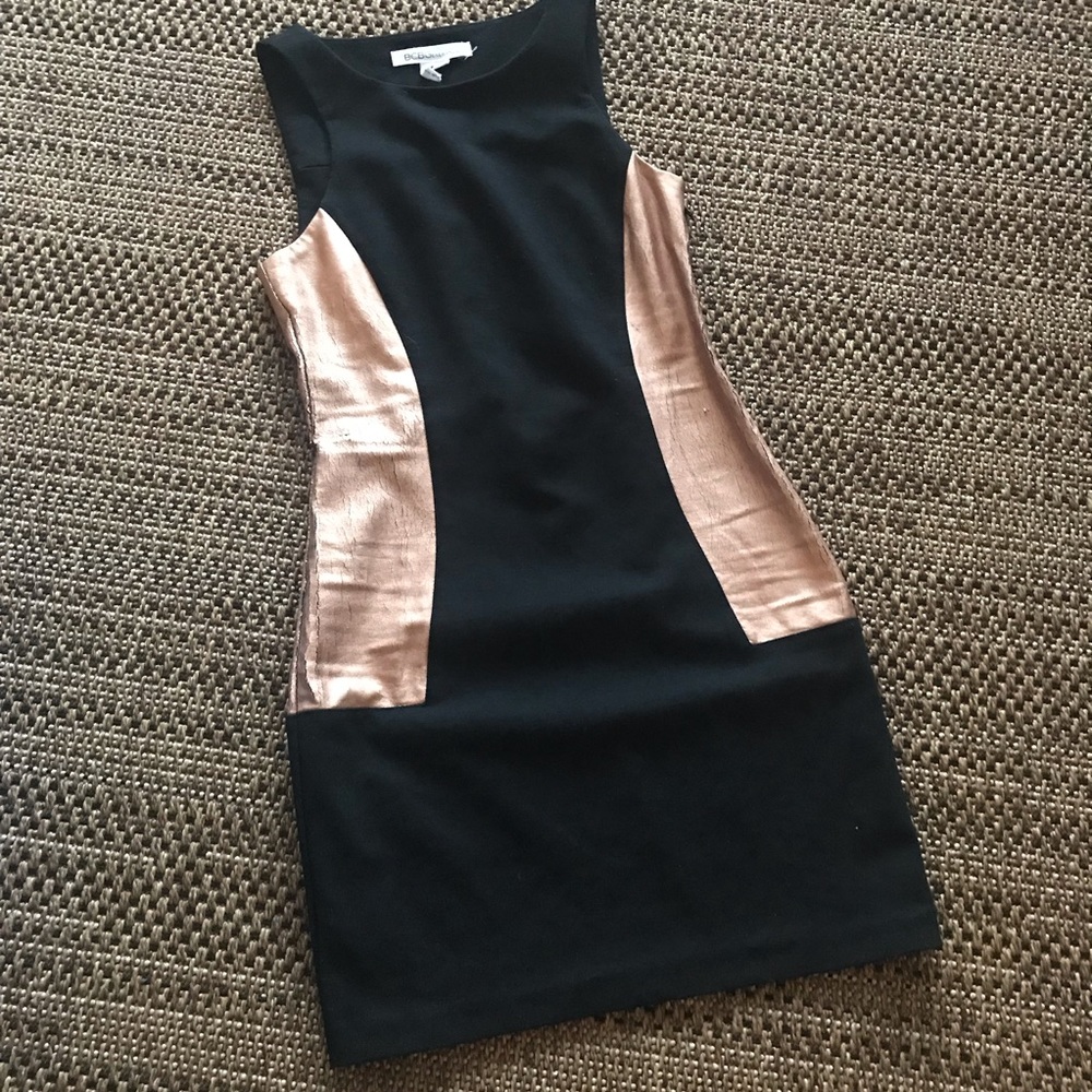 Bcbg sexy dress date night black gold!